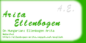 arita ellenbogen business card